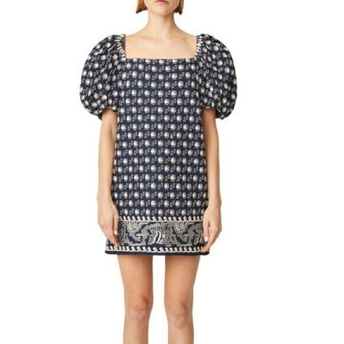 $456 NWT Rhode Blue Malo Dress in Lago Embroidery Sz 2