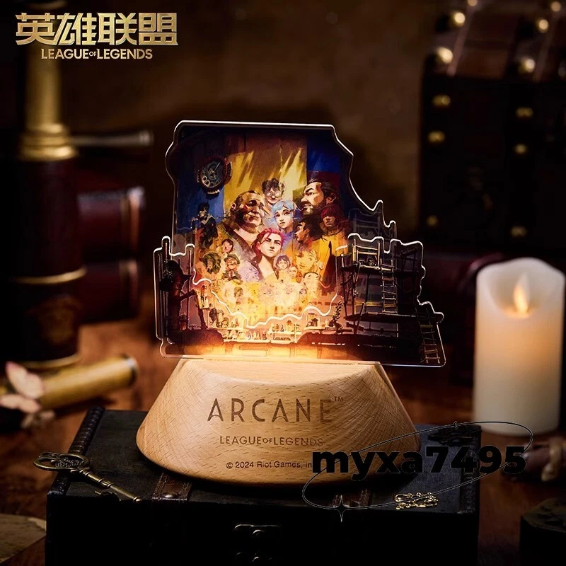 Lâmpada Arcane:League of Legends oficial luz noturna LOL presentes infantis novo modelo decoração - Imagem 2 de 4
