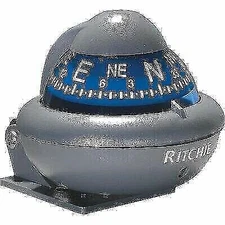 RITCHIE COMPASSES Compass, Automotive, 2" Dial, Grey