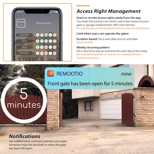 Remootio 3 WiFi and Bluetooth Smart Garage Door Opener Gate Controller - Picture 8 of 9