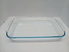 Vintage PYREX 234 Clear Glass  17in x10.5 in x 2in Casserole  4.8 Qt Baking Pan