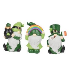St Patrick's Day Decorations Gnome-Figurines - Set of 3 Gnome Statue with
