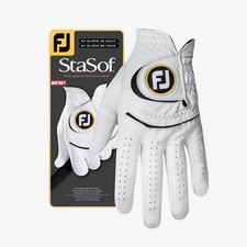 FootJoy StaSof Golf Glove Pearl Black - Men's Cadet Left 2 PACK-Size:ML