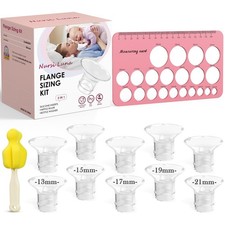 Flange Sizing Kit 3 in 1 with 10PCS Flange Inserts 13/15/17/19/21mm, Silicone...