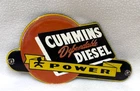 Vintage Cummins Diesel Power Porcelain Emblem Name Plate Sign 8" x 4.5"
