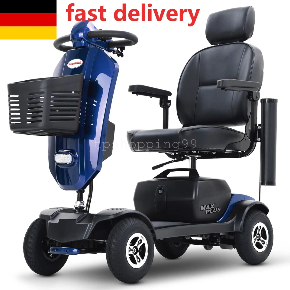 SWEETRICH Max Mobilitätsroller Seniorenmobil Elektroroller Scooter 300W Mit Korb