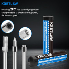 Mini Grease Gun 3000PSI with Double 3Oz Cartridge Grease and 12'' Flex Hose...