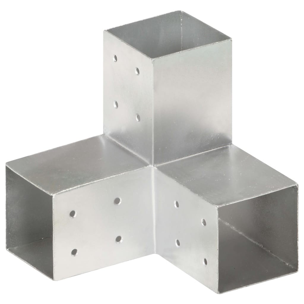 Kit 4 Raccordi a Y per Pali Legno 81x81 mm - Metallo Zincato Outdoor