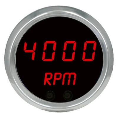 Intellitronix 2-1/16'' Programmable LED Digital Mini Tachometer, Red, 9900 RPM