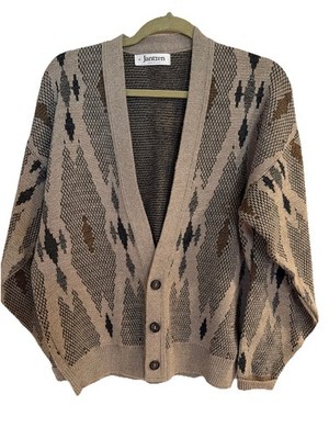 Vintage Jantzen Cardigan Sweater Size Medium Made In USA Multicolor