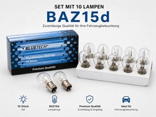 10x BLUETECH® P21/4W BREMSLICHT RÜCKLICHT BAZ15D GLÜHBIRNE 12V 21/4W KUGEL-LAMPE