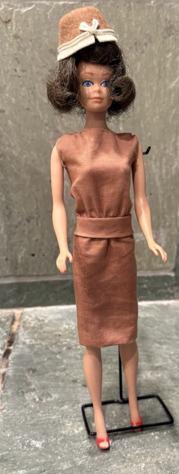 Muñeca Barbie Midge morena primera edición 1962 860 caja original conjunto de hermandad parcial Foto 3 de 4