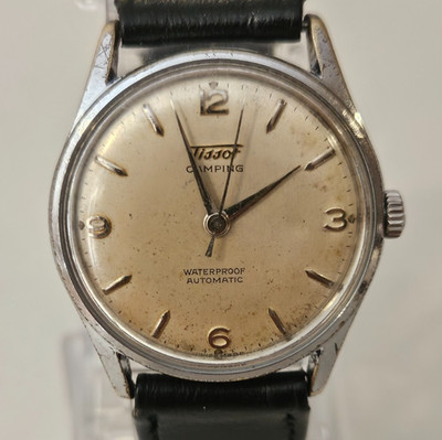 Vintage Men's Watch ''TISSOT'' Camping Automatic 1950 34mm Ref 61006/1 17J Revis