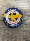Vintage World War 2 II A Grateful Nation Remembers Eagle Military Button Pinback
