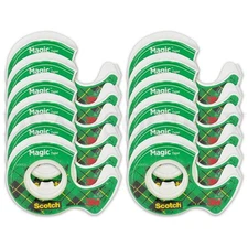 Scotch Magic Tape Transparent 0.75in X 350in Rolls Lot of 12