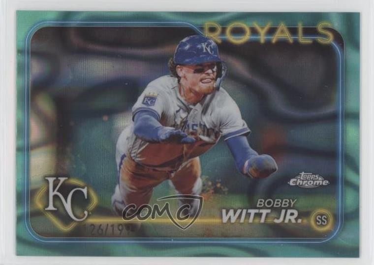 2024 Topps Chrome Aqua Lava Refractor 126/199 Bobby Witt Jr #120 0xi8