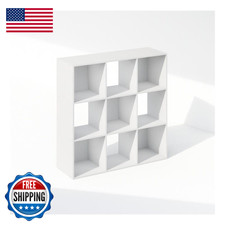 Furinno Pelli Book Shelf 9-Cube Bookshelf 3X3 Cube Storage Organizer Bookcase