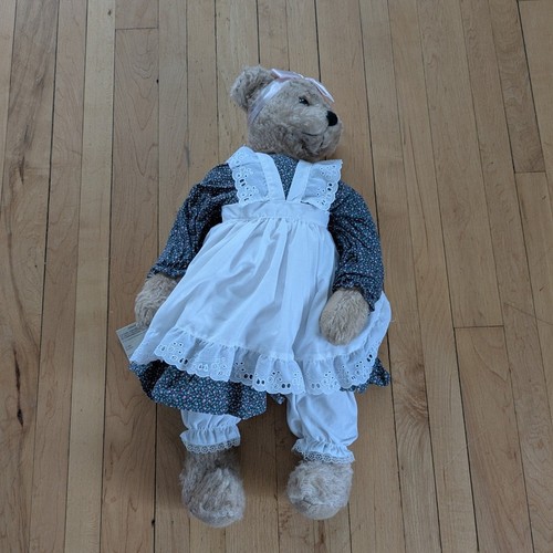Vintage Ganz Cottage Collectibles Kathy Stofftier Bär Puppe Kleid Band 90er