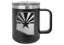 Rogue River Tactical Arizona State Flag Heavy Duty Stainless Steel Black Coff...