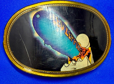 Led Zeppelin Pacifica Mfg Hindenburg Disaster Self Titled Album 1977 Belt Buckle