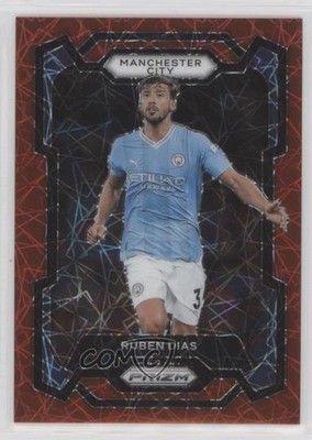 2023-24 Panini Prizm Premier League Red Lazer Prizm 29/49 Ruben Dias #15 03rx