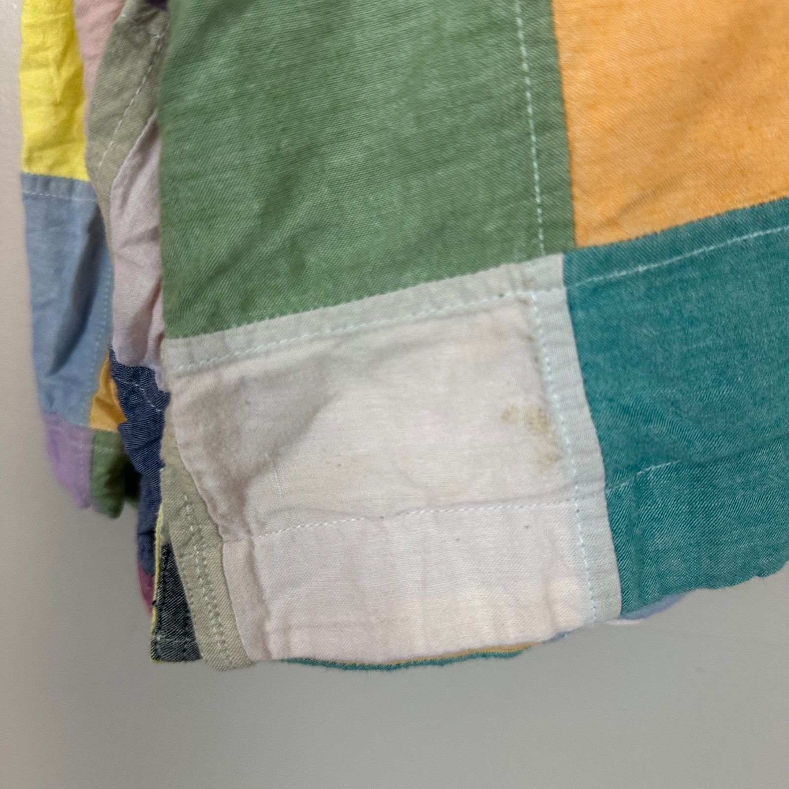 Orvis Jacket Multicolor Patchwork Side Slit Butto… - image 3