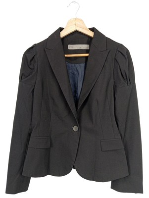 ZARA BASIC Klassischer Blazer Damen Blazer Gr. DE 40 schwarz Business-Look