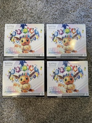 Prismatic Evolutions High Roller Bundle: 4 Sealed Elite Trainer Boxes (ETB)