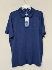Hurley Men s Blue Short Sleeve Collared Stretch Comfort Lightweight Polo Shirt L