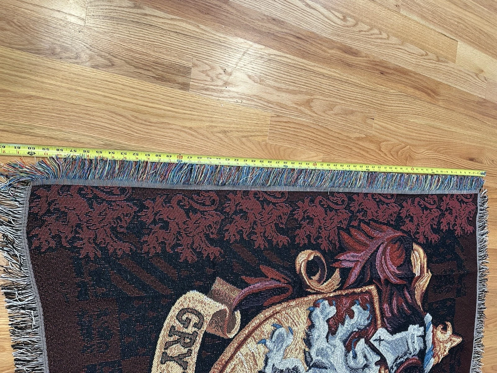 Harry Potter Gryffindor Crest Wall Hanging Tapestry Woven Throw Blanket Fringe