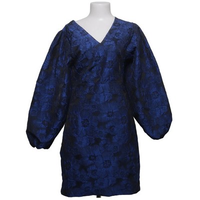 Ichi, Kleid, Größe: 38, Blau/Schwarz, Polyester, Blumen, Damen #5Qy