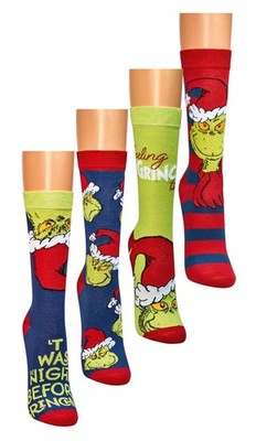 The Grinch  Weihnachtssocken 2er-Bündel   Damen/Herren/Teens   lustige Motive