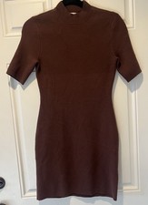 Abercrombie & Fitch Brown Sweater Bodycon Dress Size Small Cozy Chic Minimalist
