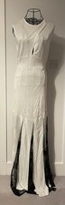 Karen Millen Slinky Sheer Lace Detail Maxi Dress Size Small