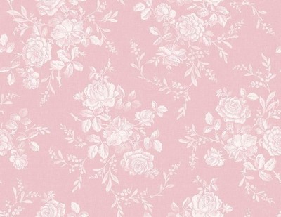 Wallpaper Seraphina Cream Floral Trail on Candy Pink 60 sq ft Bolt