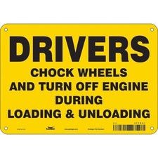 Condor 477D47 Safety Sign, 7 In Height, 10 In Width, Aluminum, Vertical