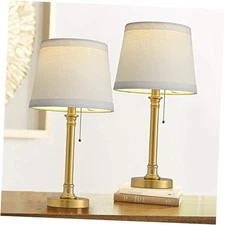  Modern Table Lamp Set of 2 for Bedroom Living Room 20'' Traditional Gold
