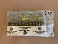 Lot of 5 - 3.0 Ohms - 1W - 5% Carbon Composition Resistors - Allen Bradley - NOS