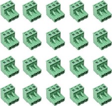 20pcs 3 Pin 5.08mm Pitch Pluggable PCB Terminal Block Connector Socket Panel
