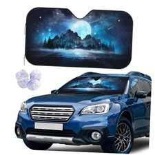 Front Windshield Sun Shade Accordion Folding Auto Sunshade for Small Moon Trees