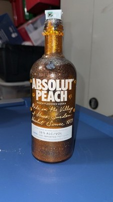 Absolut Peach Vodka Refurnish Empty Bottle Night Light Bar Decor