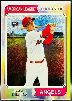 2023 Topps Heritage High Number Zach Neto /374 Chrome REFRACTOR