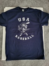 NEW USA Baseball Tee Shirt, Kyle Schwarber Tee Shirt, Star on Cap,L, XL,Fsh