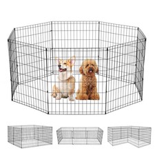 FDW 30 Inch Dog Pen 8 Panel Dog Playpen Indoor Outdoor Metal Puppy Pet Fence Por