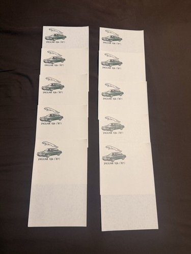 Letterhead 10 Sheets Of JAGUARS (2) Vintage Stationery Unused Lot