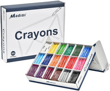 Crayon Bulk Pack, Regular Size, 18 Colors, 900 Count