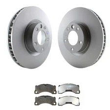 SHW Front Rotors Hella Low-Met Disc Brake Pad Kit For Touareg Hybrid CGFA 11-15