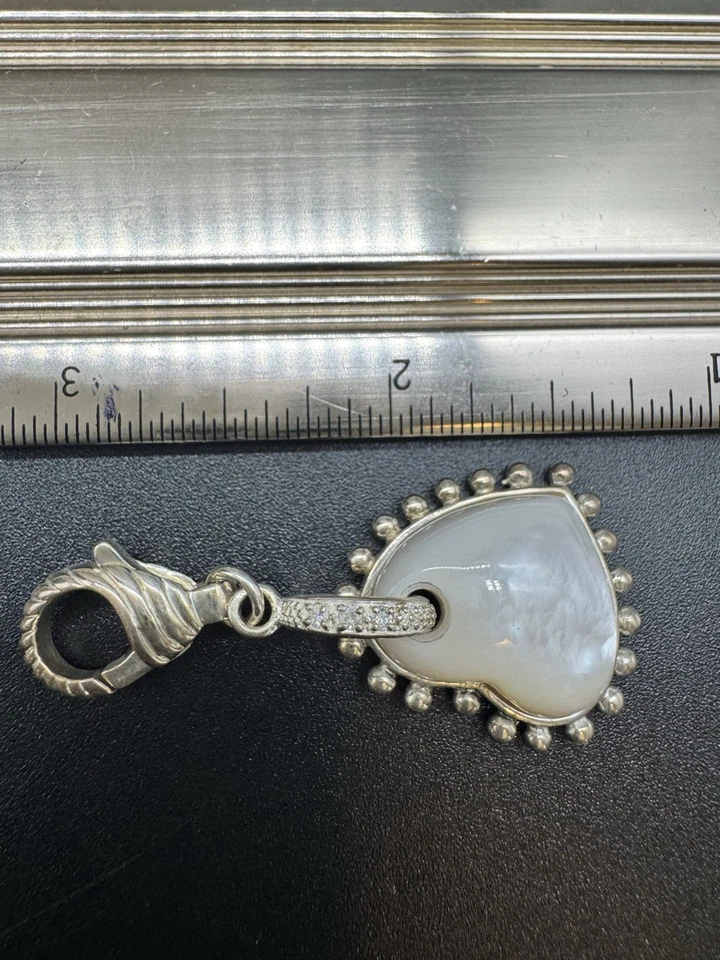 Colgante potenciador corazón plata esterlina Judith Ripka fregona y circonita cúbica Foto 2 de 4