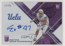 2017 Panini Elite Draft Picks Aspirations Purple 15/99 Eddie Vanderdoes Auto no9