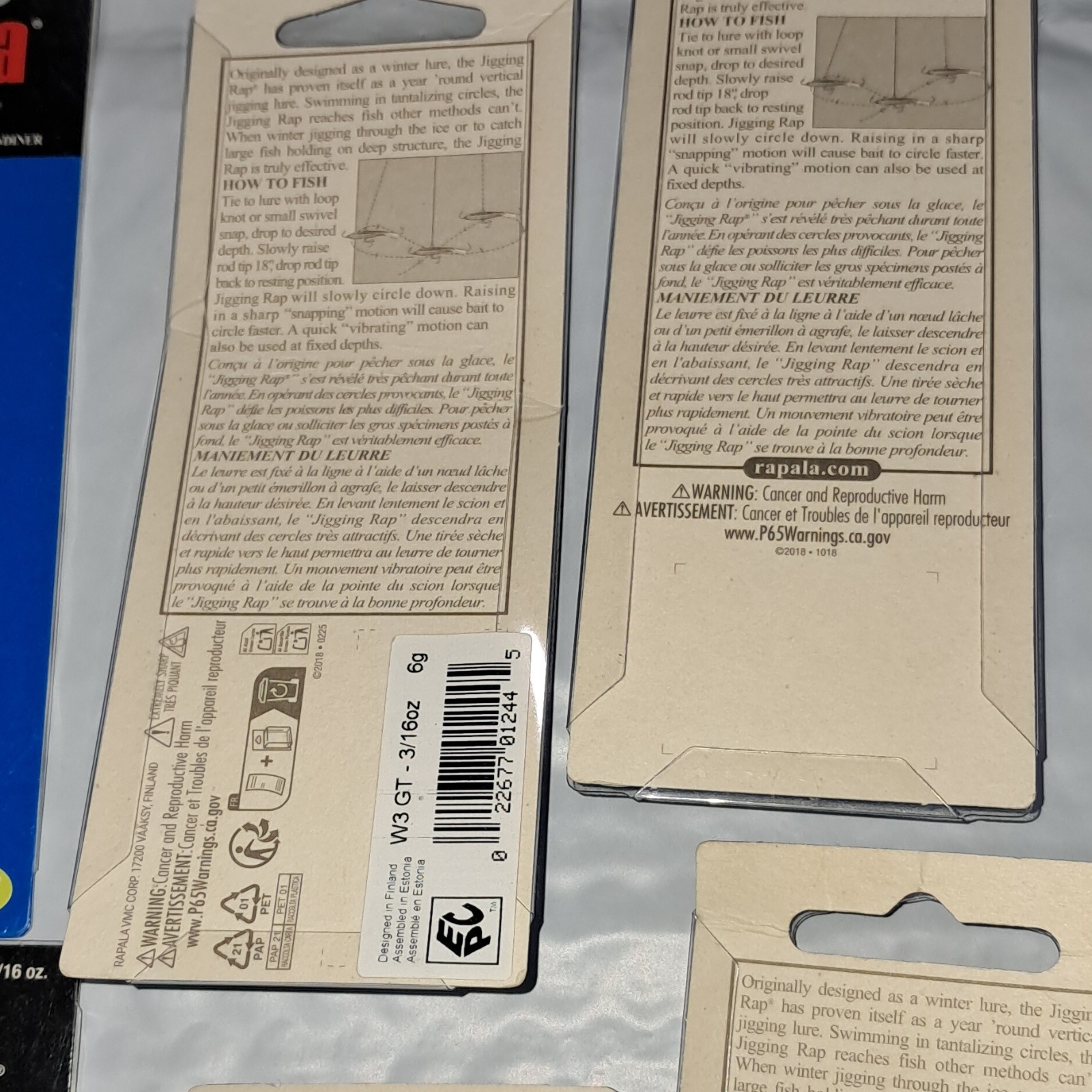 Rapala Jigging Rap Glow UV Jig Multicolor. 3/16oz and 5/16 oz LOT X10 - Image 7